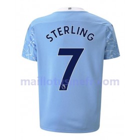 Maillot de Foot Manchester City Raheem Sterling 7 Domicile 2020-21